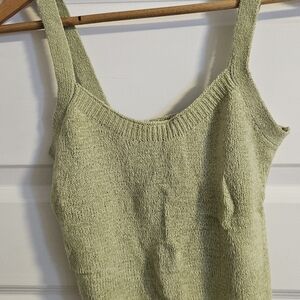 Twik Light Green Knit Tank Top
